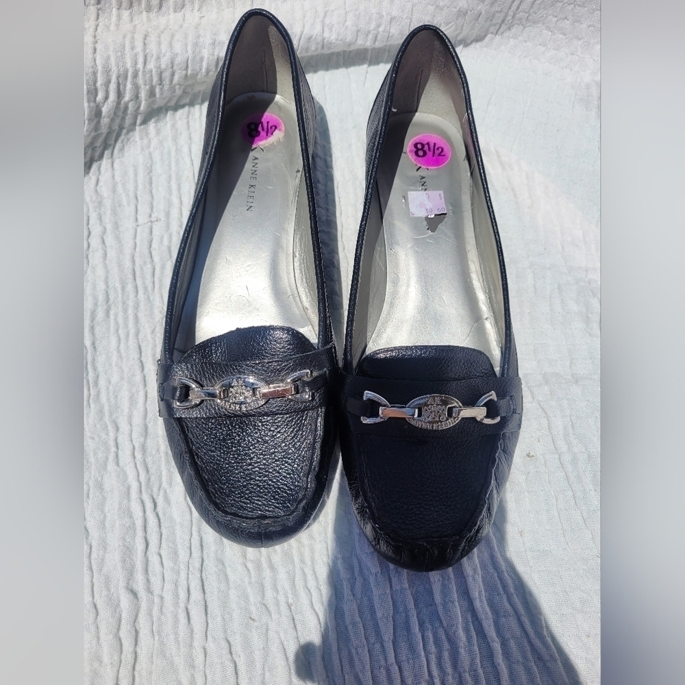 Anne Klein Black iflex Leather loafers 8.5 - Picture 10 of 11
